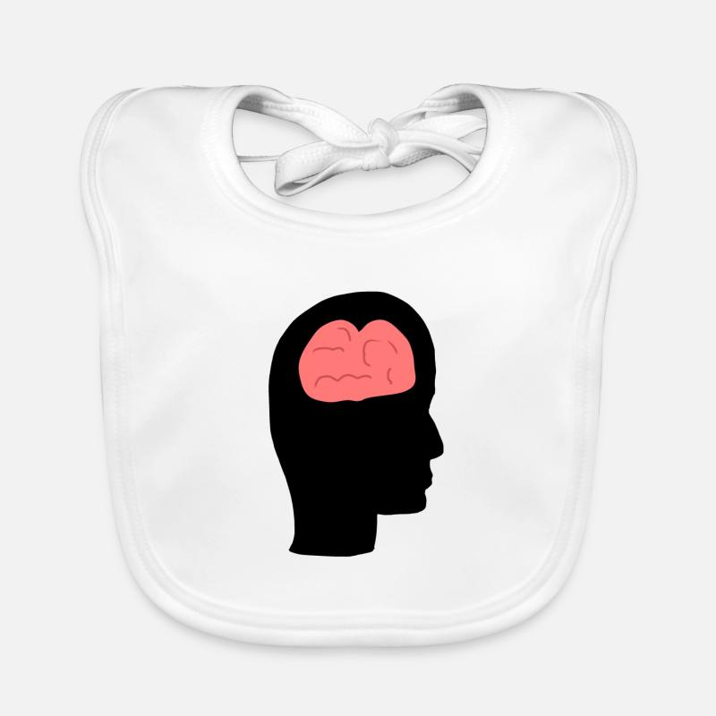 Head Profile Human People Side Brain Organic Baby Bibs