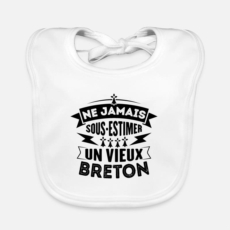 Ne jamais sous estimer un vieux Breton Bavoir bio Bébé