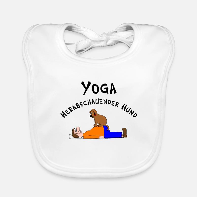 Yoga chien regardant vers le bas Bavoir bio Bébé