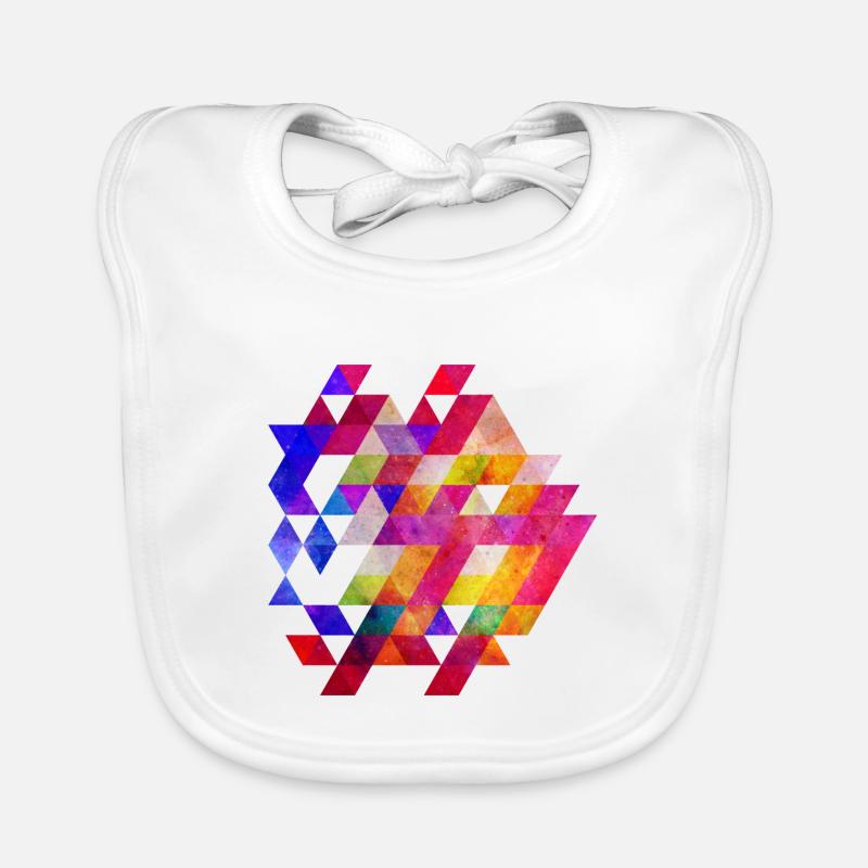 Motif géométrique (triangles) 02 Bavoir bio Bébé