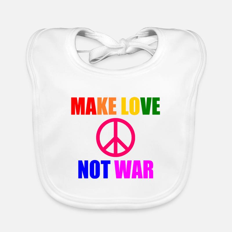Make love not war Organic Baby Bibs