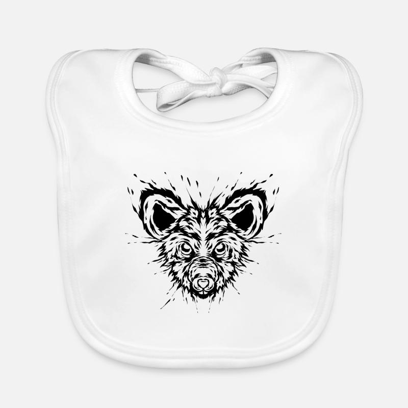 Tête de rat - Bavoir bio Bébé - blanc