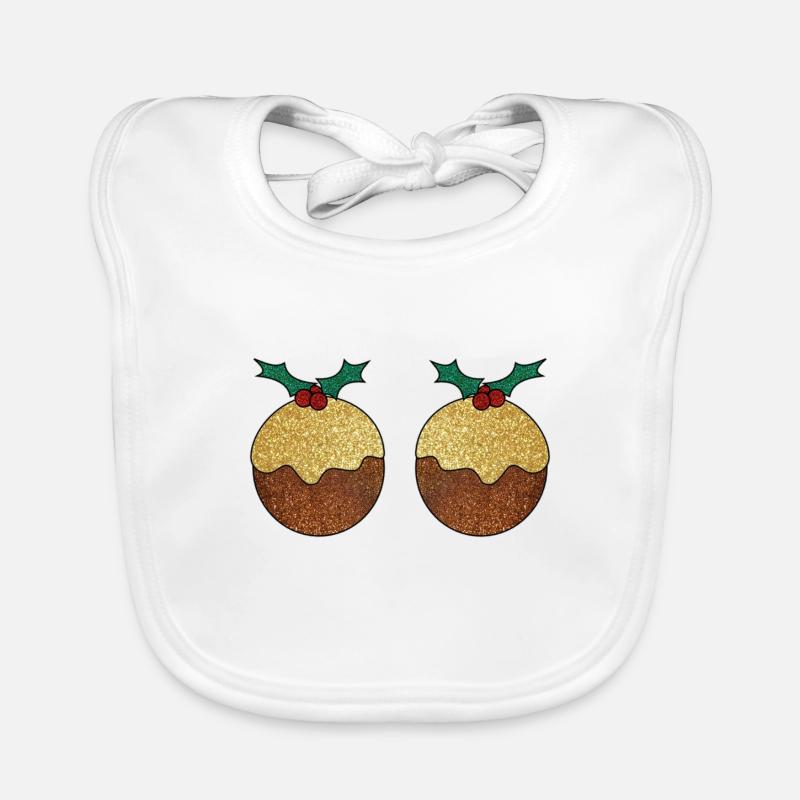 Weihnachtspudding Baby Bio-Lätzchen
