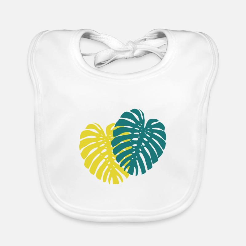 Monstera Leaf Organic Baby Bibs