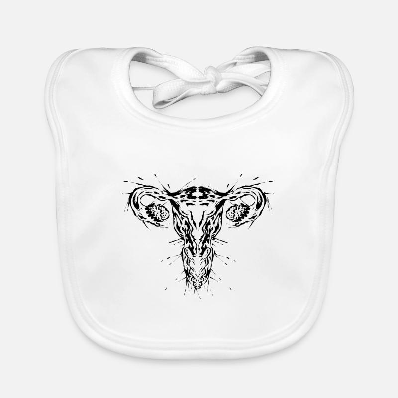 Gebärmutter Uterus Feminismus Baby Bio-Lätzchen