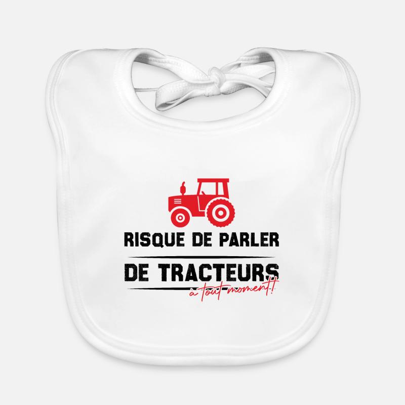 Risque de parler de tracteurs à tout moment Bavoir bio Bébé
