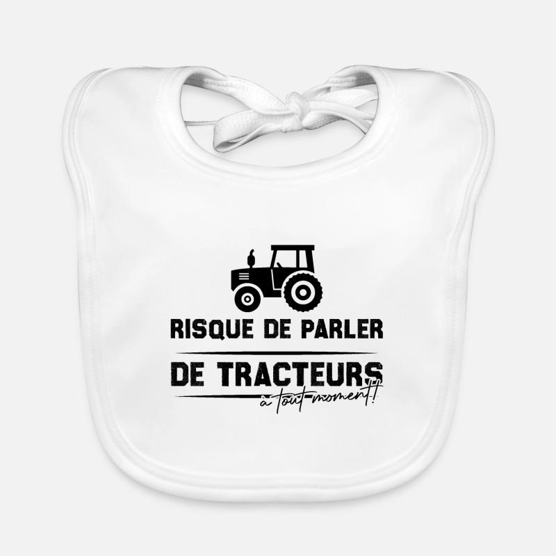 Risque de parler de tracteurs à tout moment Bavoir bio Bébé