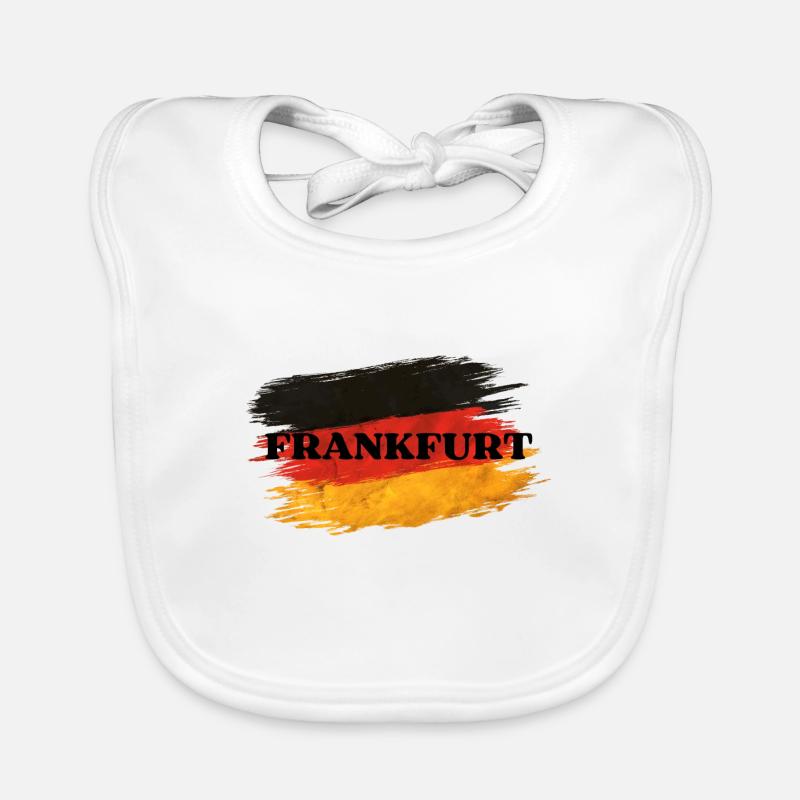 Francfort avec le drapeau allemand Bavoir bio Bébé