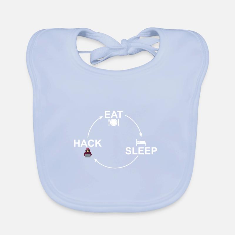 Circuit: Eat-Sleep-Hacker Hacking 24/7 Organic Baby Bibs