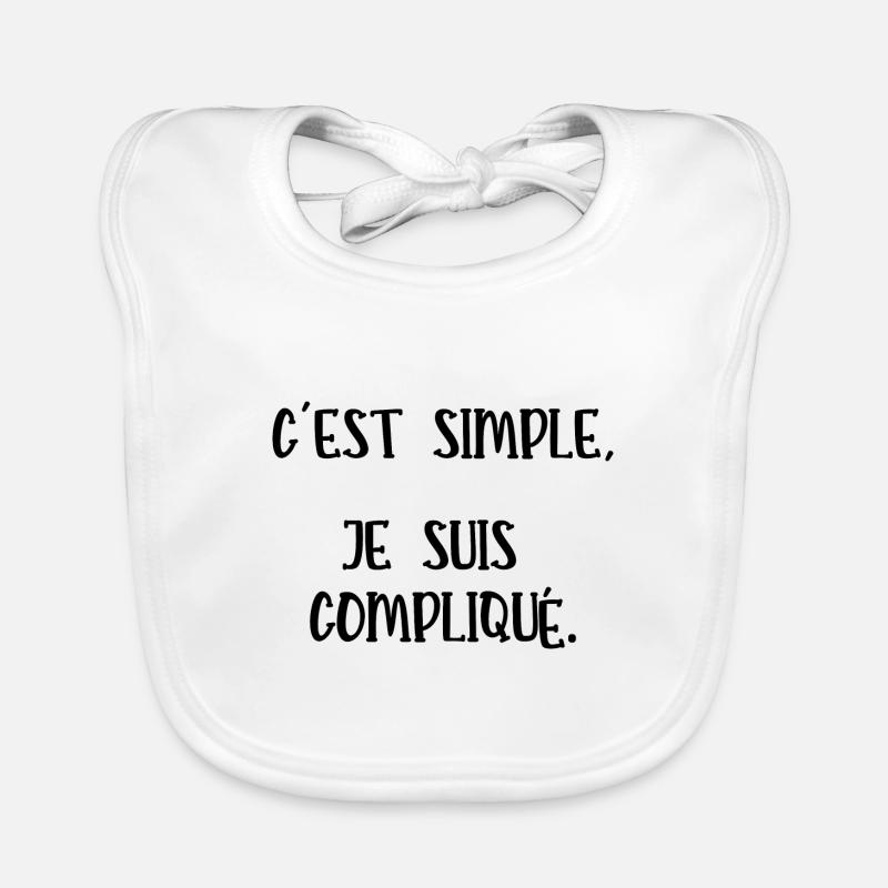 c'est simple je suis compliqué Bavoir bio Bébé