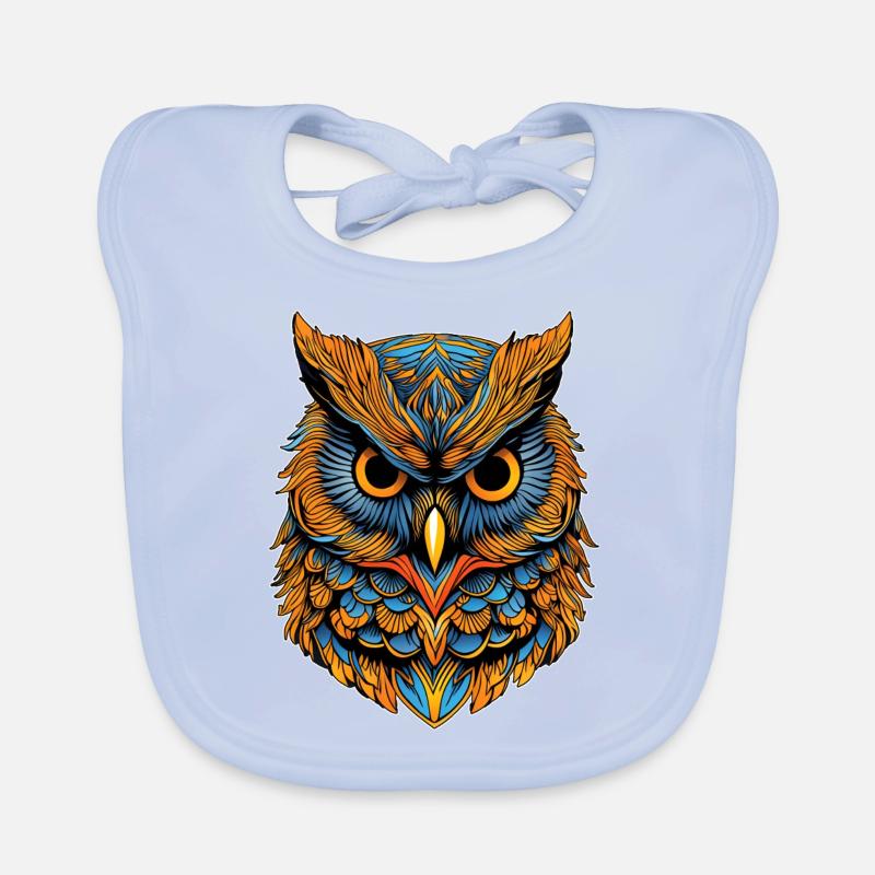 Porträt einer Eule Baby Bio-Lätzchen