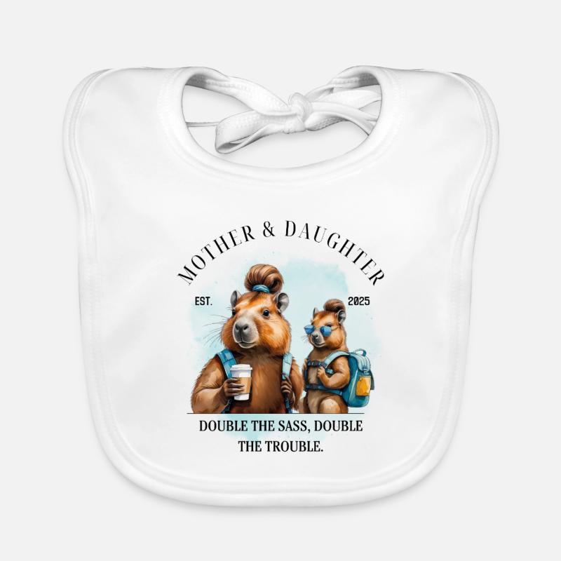 Twice as cheeky – twice as wild Organic Baby Bibs
