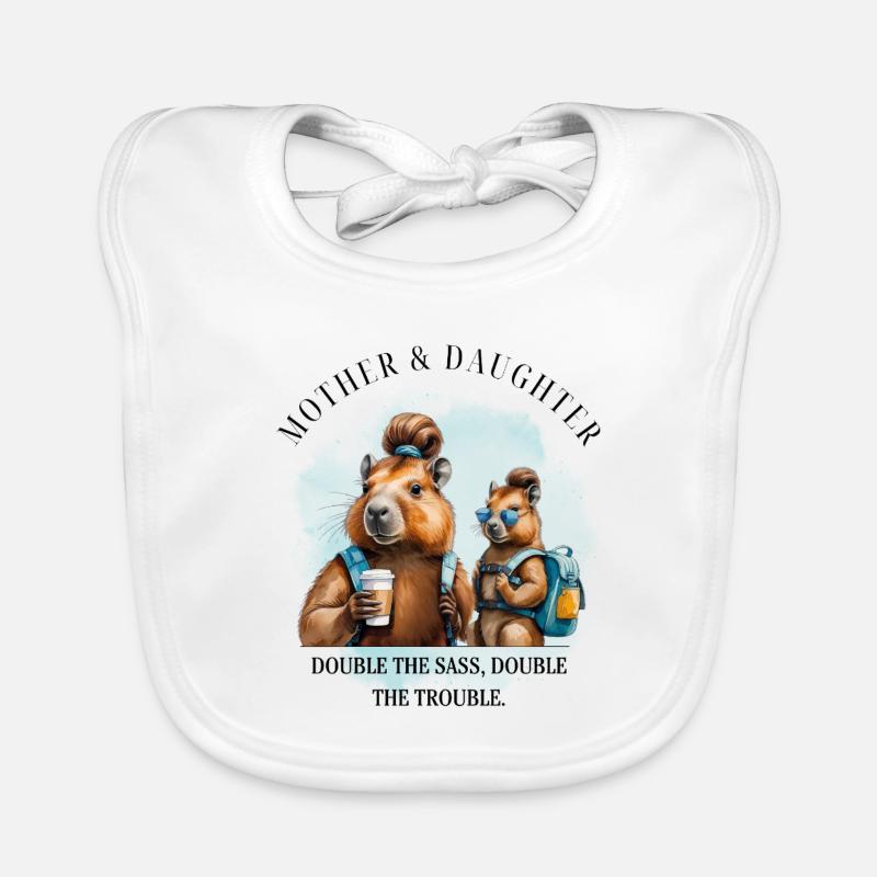 Twice as cheeky – twice as wild Organic Baby Bibs