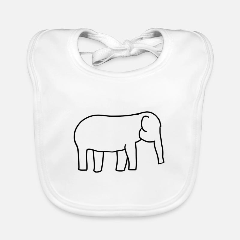 Icône d’animal éléphant Bavoir bio Bébé