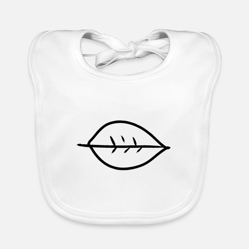 Feuille Symbole Forme Nature Bavoir bio Bébé