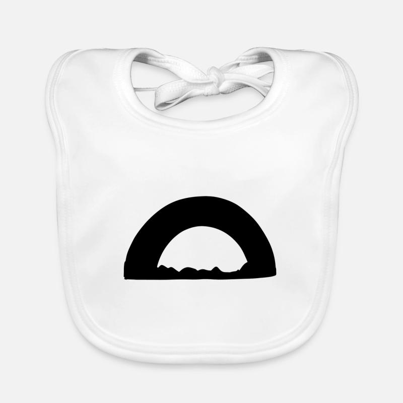Arc Symbole Forme Herbe Ligne Bavoir bio Bébé