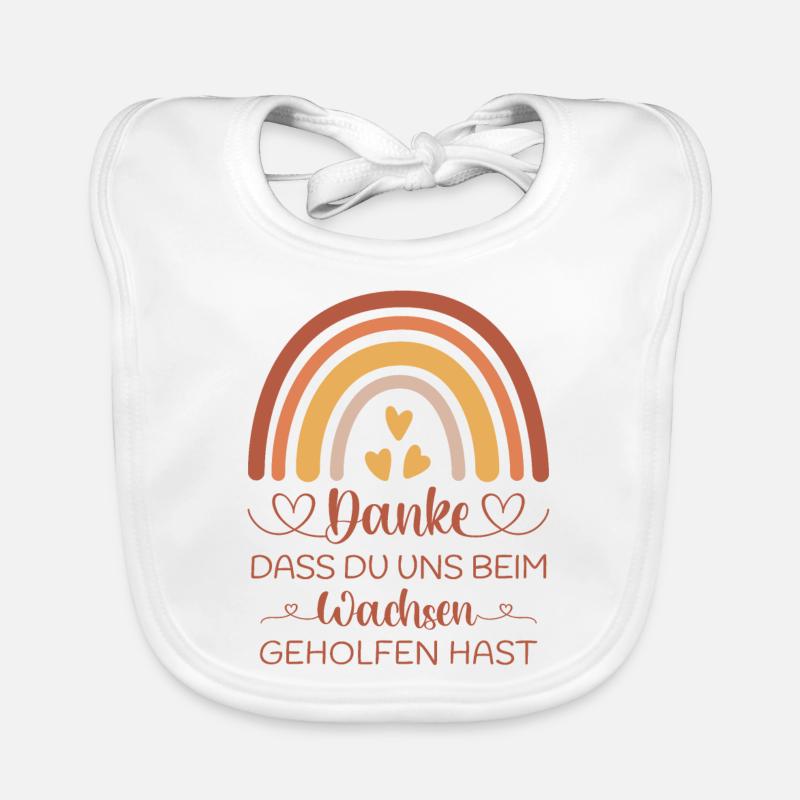 Boho Regenbogen Danke Abschied Kita Kindergarten Baby Bio-Lätzchen