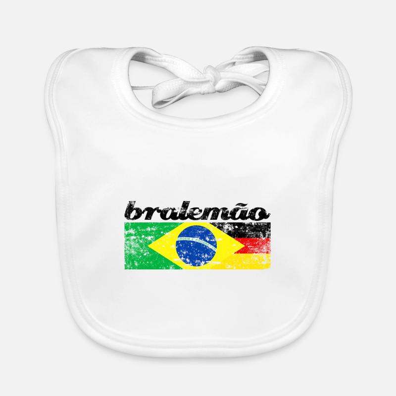 Bralemão Flaggenherz Baby Bio-Lätzchen