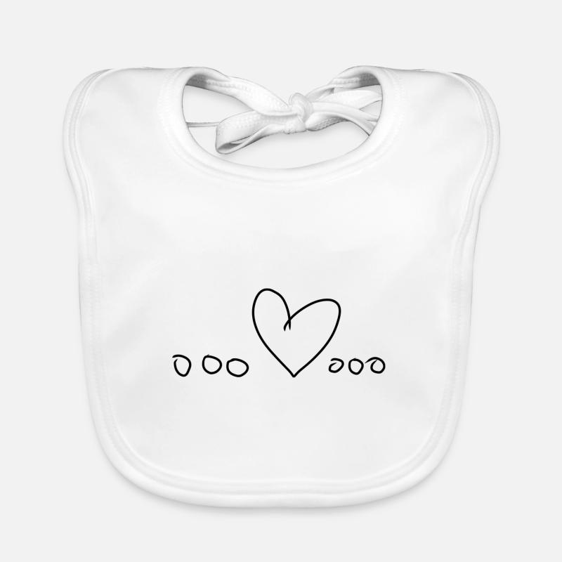 Point de symbole de coeur d’amour Bavoir bio Bébé