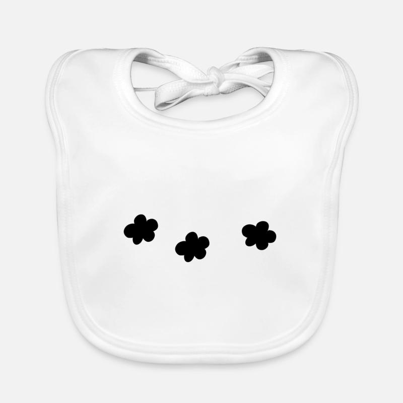 Icône En Forme De Fleur Trois Fleurs Bavoir bio Bébé