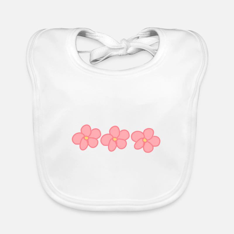 drei blumen blüte pflanze rosa form Baby Bio-Lätzchen