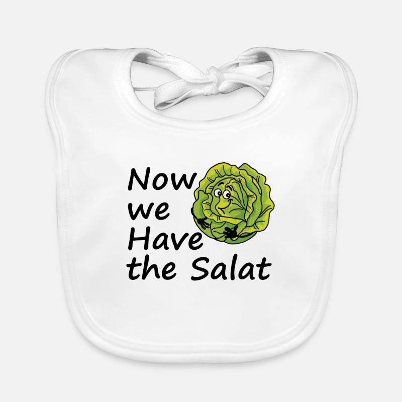 Salat Denglisch Gemüse Lustige Geschenkidee Baby Bio-Lätzchen