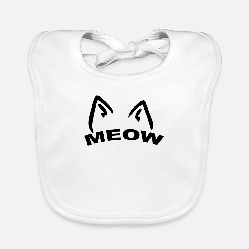 Katze Meow Geschenk Idee Baby Bio-Lätzchen