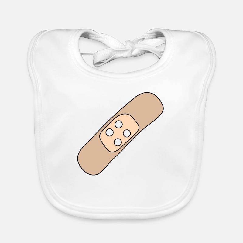 Patch, Wound, Injury, Healing, Gift Idea Organic Baby Bibs