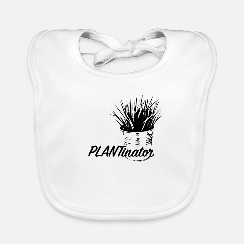 Plante - Plantinator - Bavoir bio Bébé - blanc