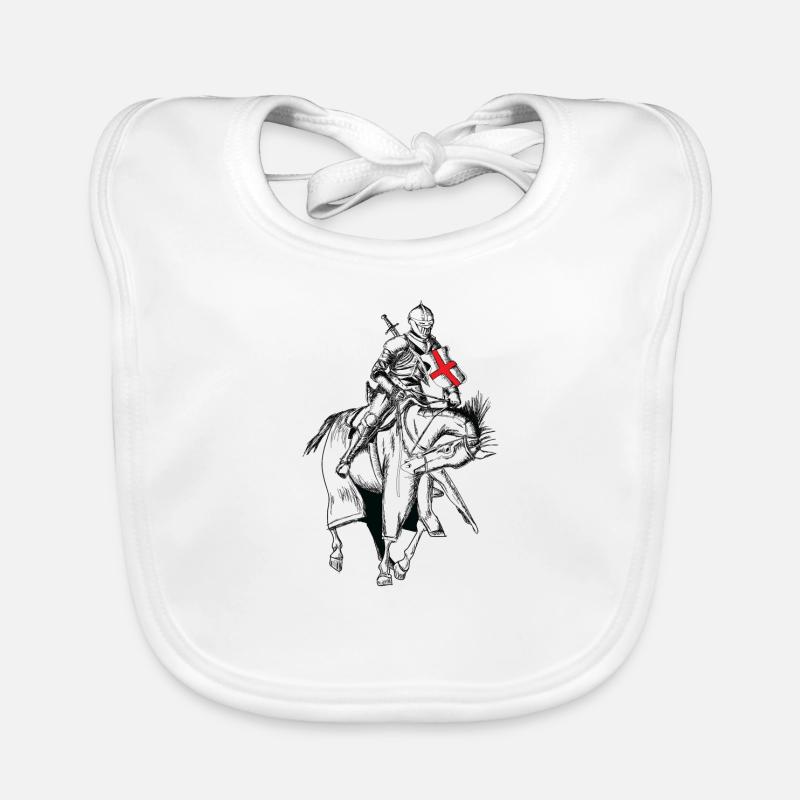 Ritter - Kreuzritter - Ritterschild - Schwert Baby Bio-Lätzchen