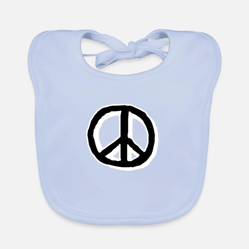 Peacezeichen Baby Bio-Lätzchen