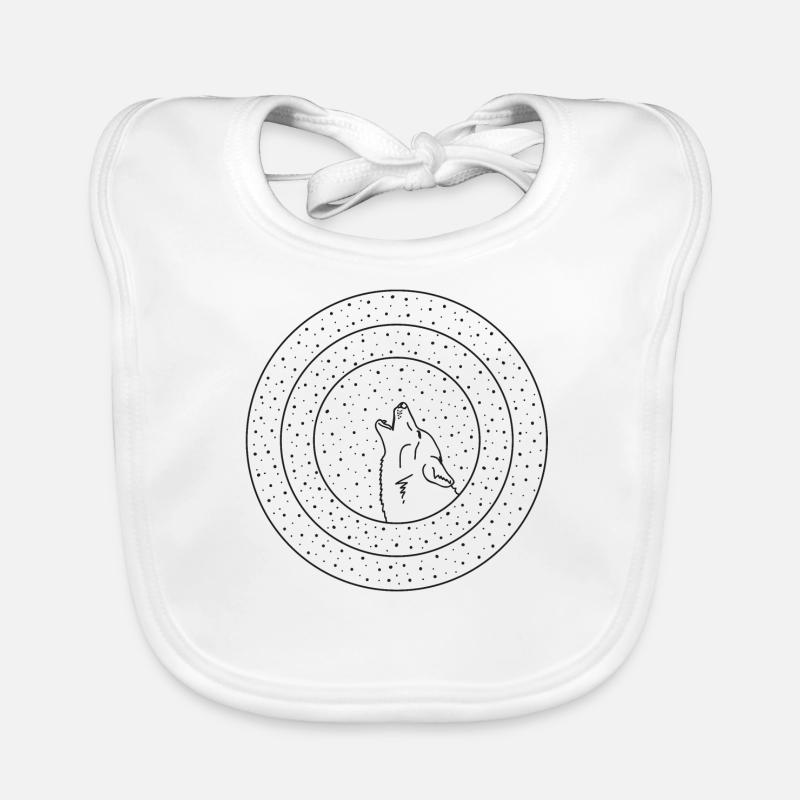 Heulender Wolf Baby Bio-Lätzchen