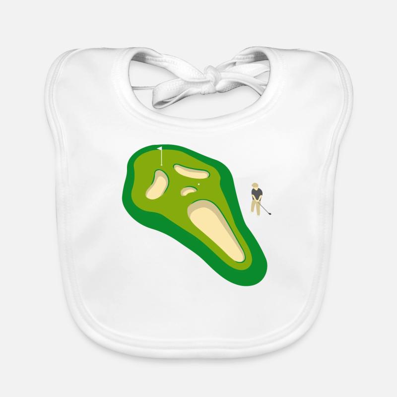 Golf skull Organic Baby Bibs