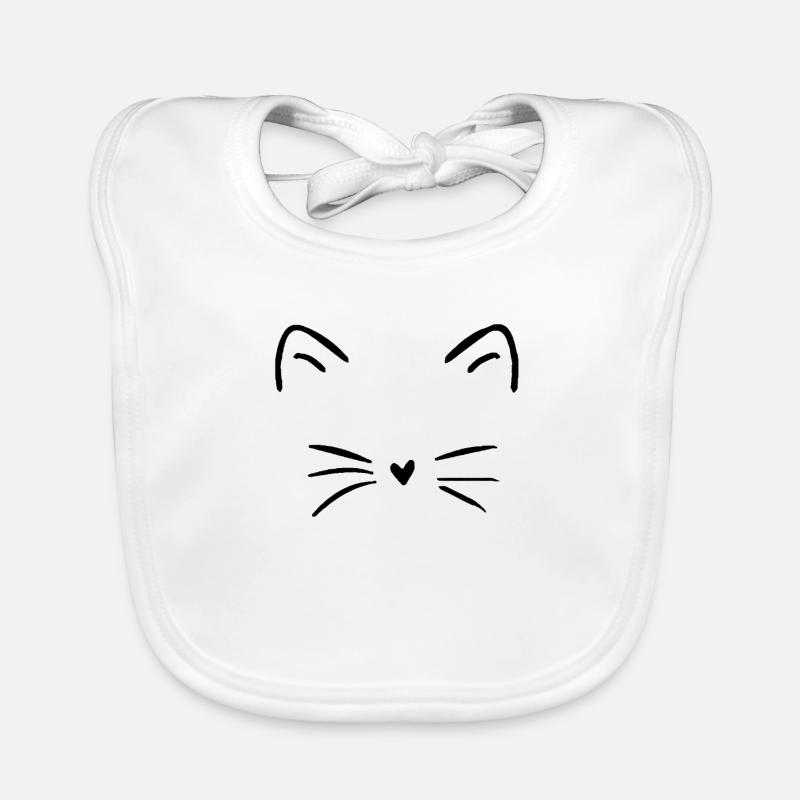 Chat Chaton Chaton Chaton Fourrure Nez Moustaches Bavoir bio Bébé
