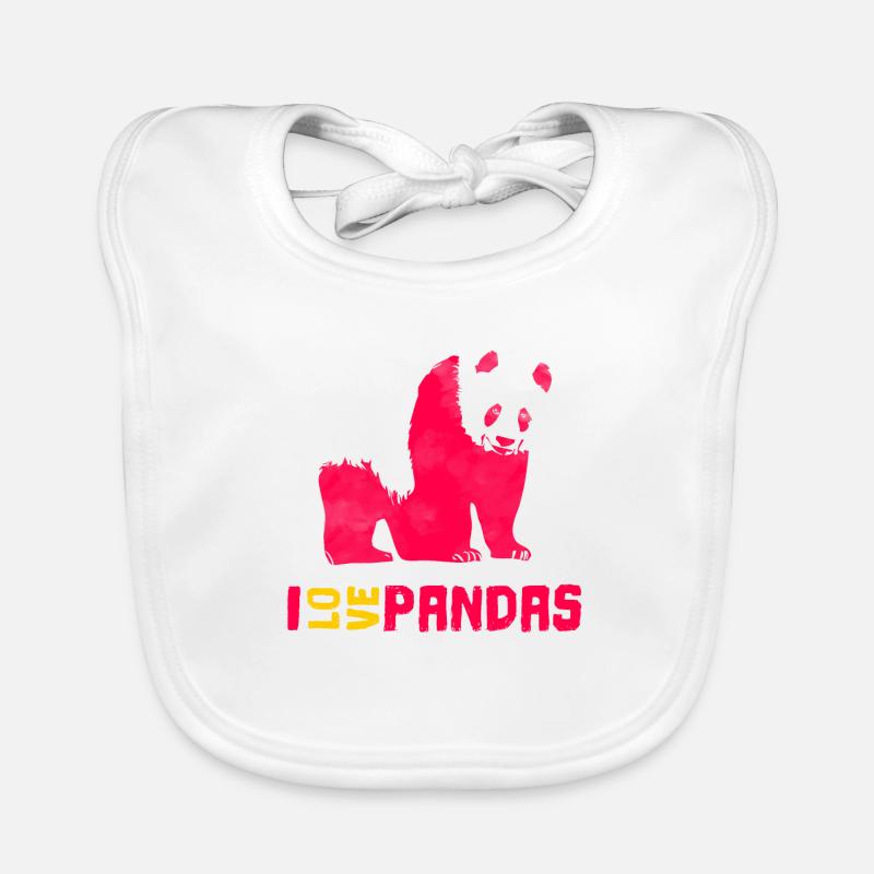 J'aime les pandas Bavoir bio Bébé