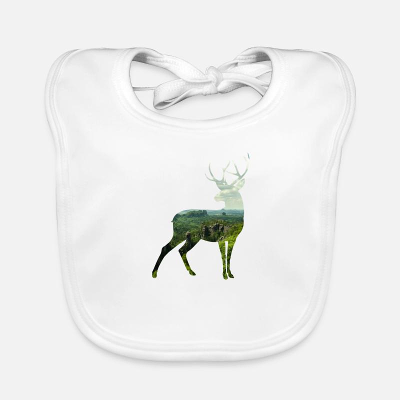 Deer silhoutte Organic Baby Bibs