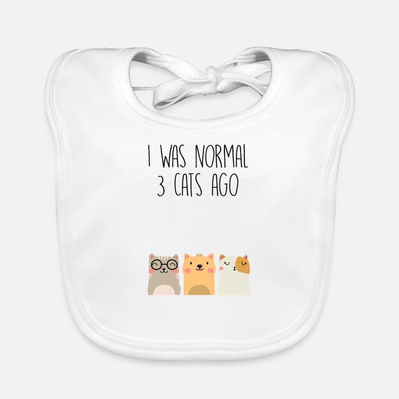 J'étais normal il y a 3 chats Bavoir bio Bébé