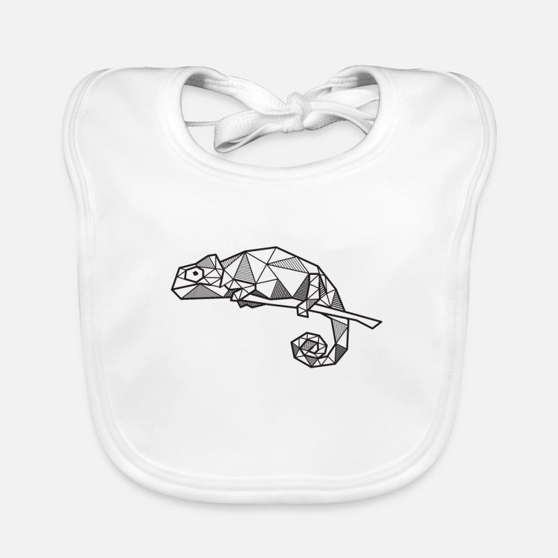 Chameleon Lizard Geometric Gift Hipster Organic Baby Bibs