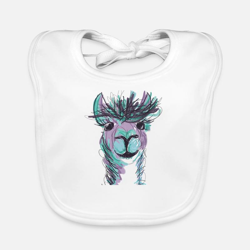 Alpaga Llama Purple Bavoir bio Bébé