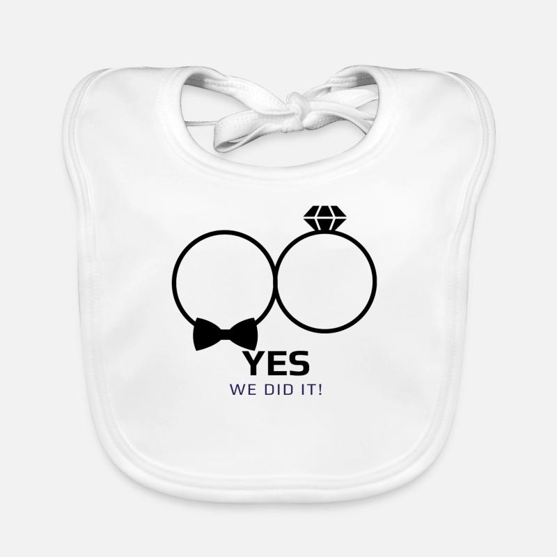 Wedding we did it Organic Baby Bibs