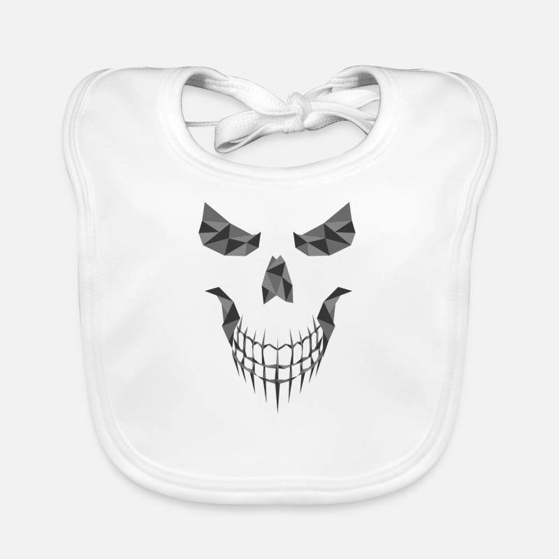 Totenkopf geometrisch Baby Bio-Lätzchen
