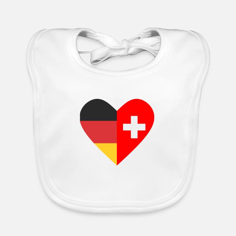 A heart - Germany Switzerland Organic Baby Bibs