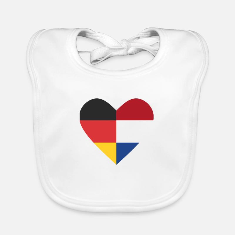 A heart - Germany Netherlands Organic Baby Bibs