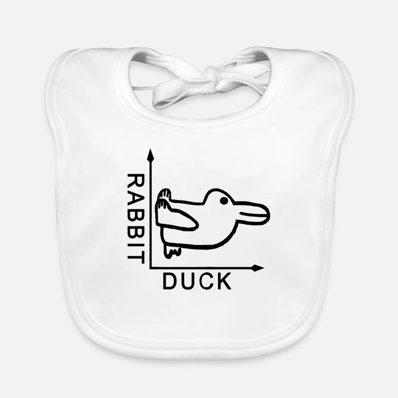 Rabbit duck bunny end graph Organic Baby Bibs