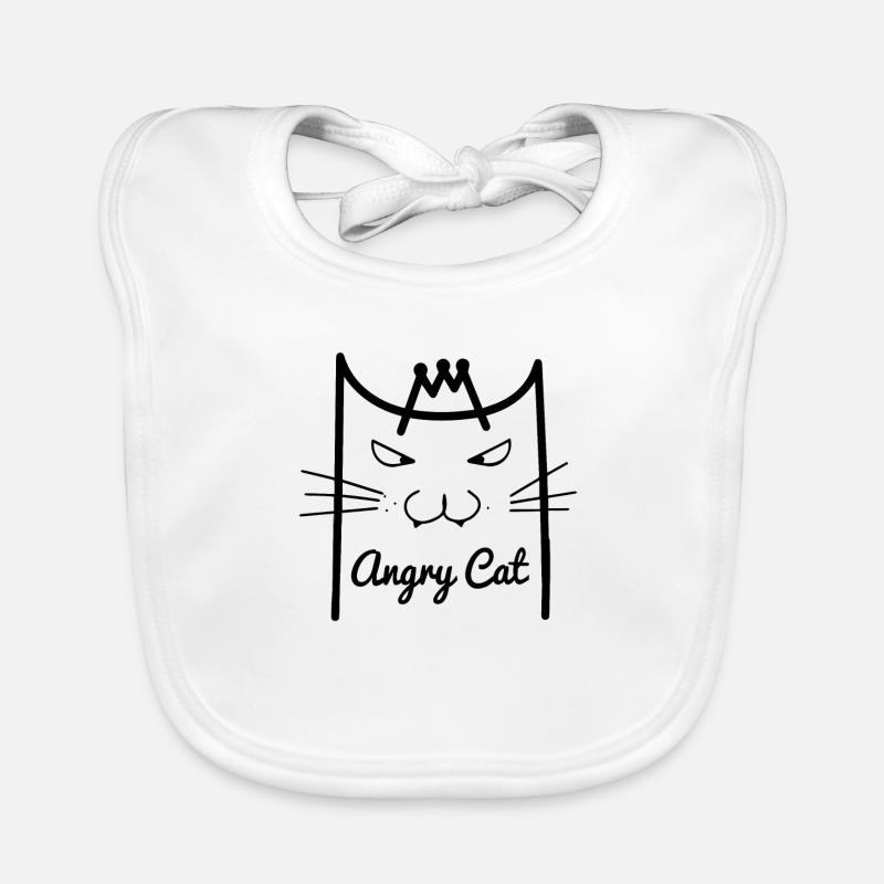 Chemise de chat en colère Bavoir bio Bébé