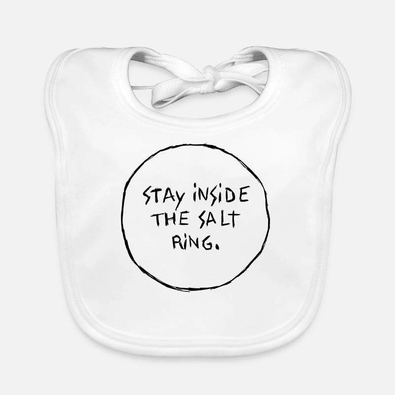 Supernatural - Restez à l'intérieur de la bague de sel - Bavoir bio Bébé - blanc