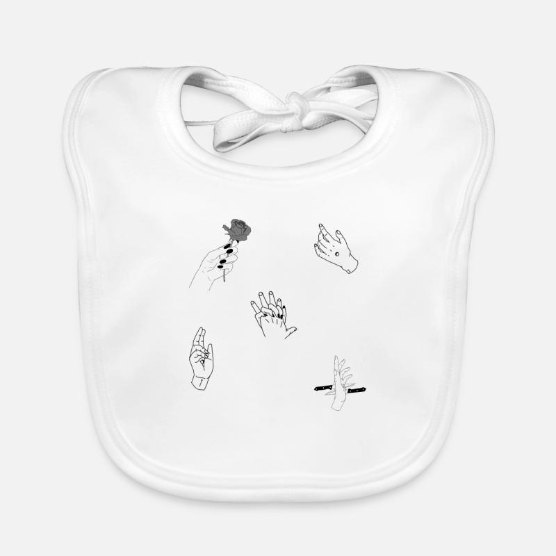 Hände Komposition 2 Baby Bio-Lätzchen