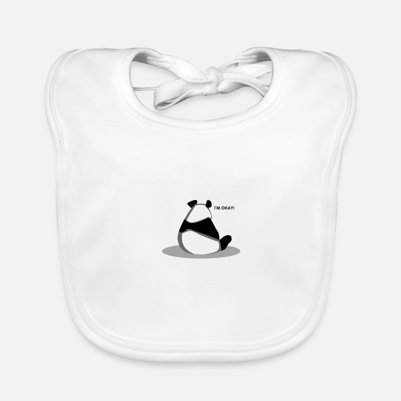 Panda panda bear panda bear gift idea Organic Baby Bibs