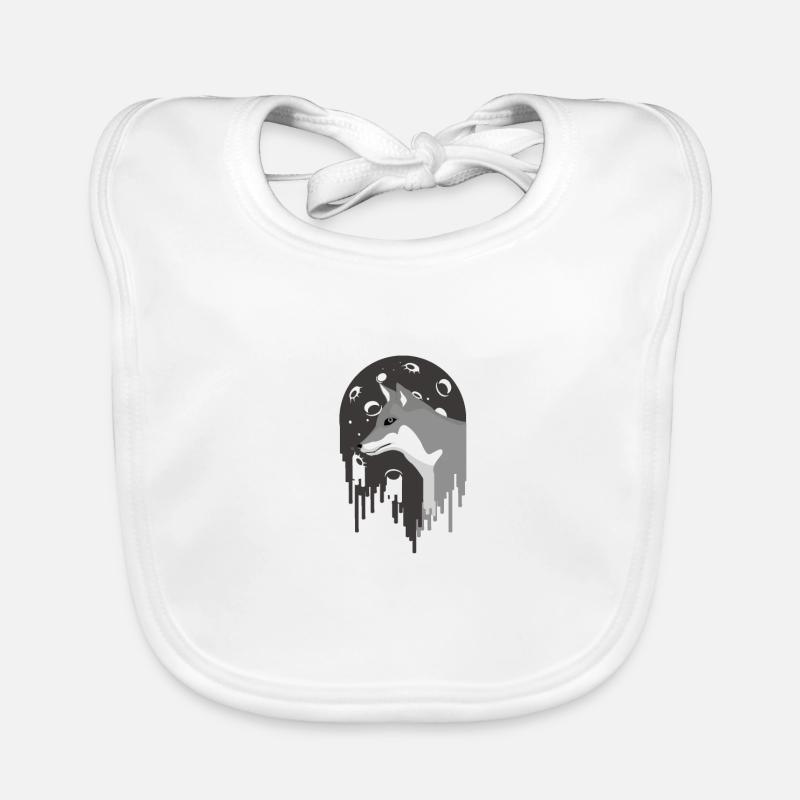 Hund Vollmond Baby Bio-Lätzchen