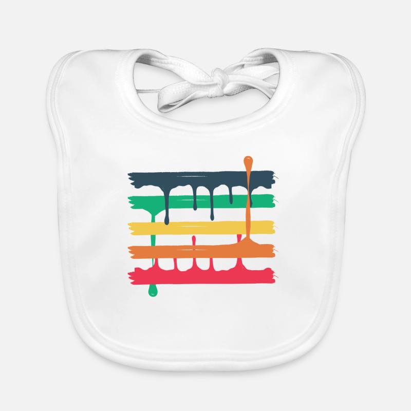 5 colored beams Baby Bio-Lätzchen